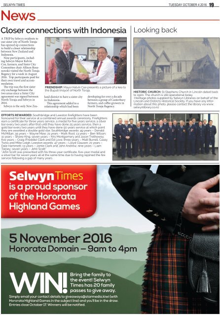 Selwyn Times: October 04, 2016