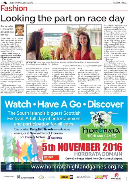 Selwyn Times: October 25, 2016