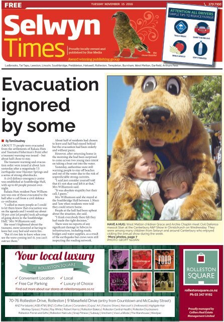 Selwyn Times November 15 2016