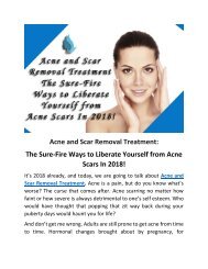 Acne and Scar Removal Treatment