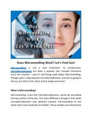 Does Microneedling Work