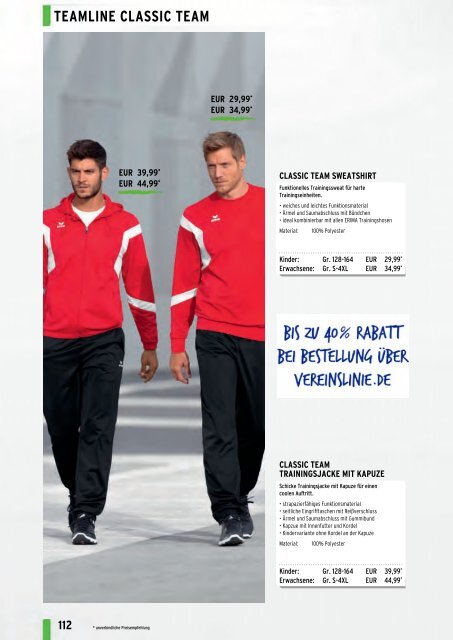 Erima Teamsport-Katalog 2018