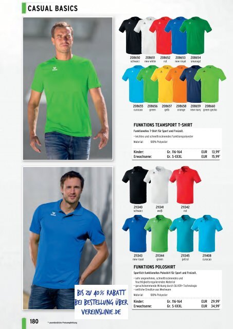 Erima Teamsport-Katalog 2018