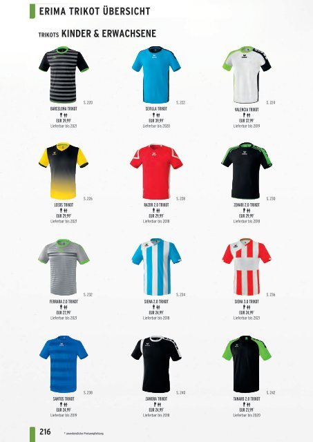 Erima Teamsport-Katalog 2018