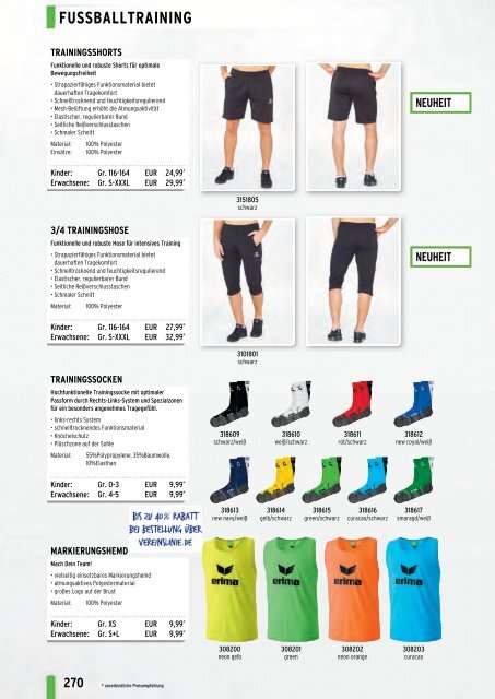 Erima Teamsport-Katalog 2018