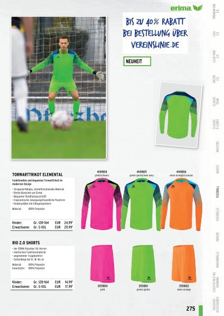 Erima Teamsport-Katalog 2018