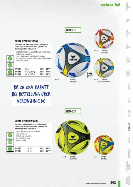 Erima Teamsport-Katalog 2018