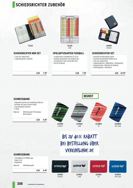 Erima Teamsport-Katalog 2018