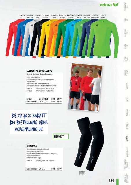 Erima Teamsport-Katalog 2018