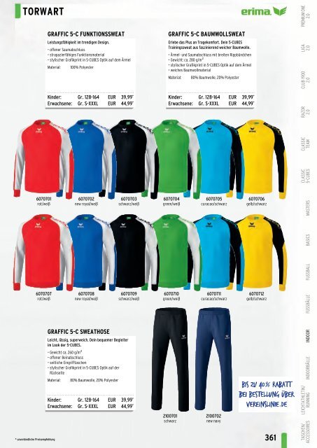 Erima Teamsport-Katalog 2018