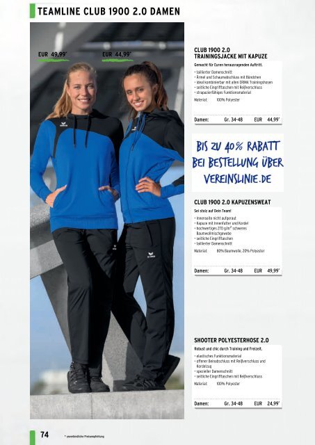 Erima Teamsport-Katalog 2018