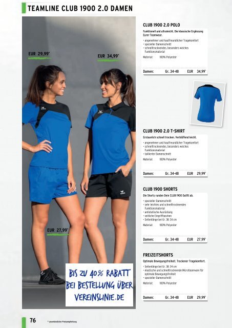 Erima Teamsport-Katalog 2018