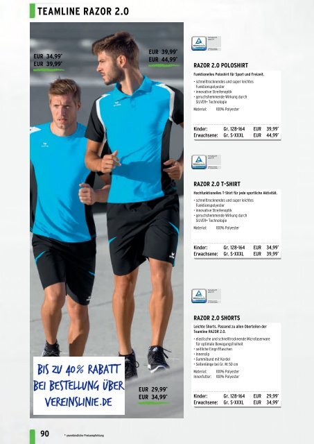 Erima Teamsport-Katalog 2018