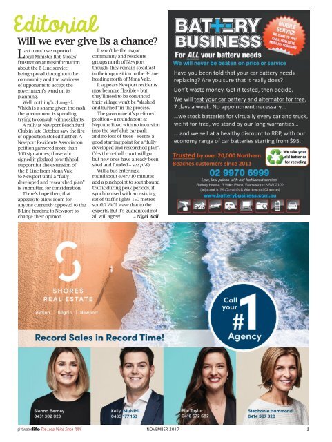 Pittwater Life November 2017 Issue