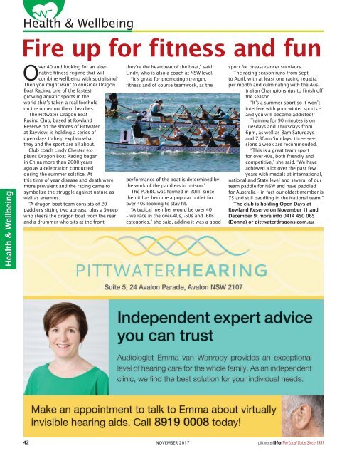 Pittwater Life November 2017 Issue