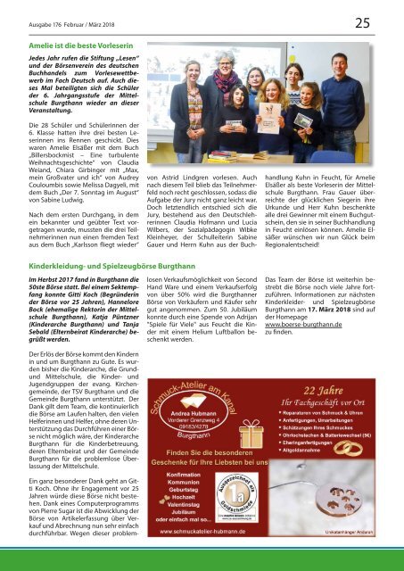 Mitteilungsblatt Gemeinde Burgthann, Ausgabe Februar/März