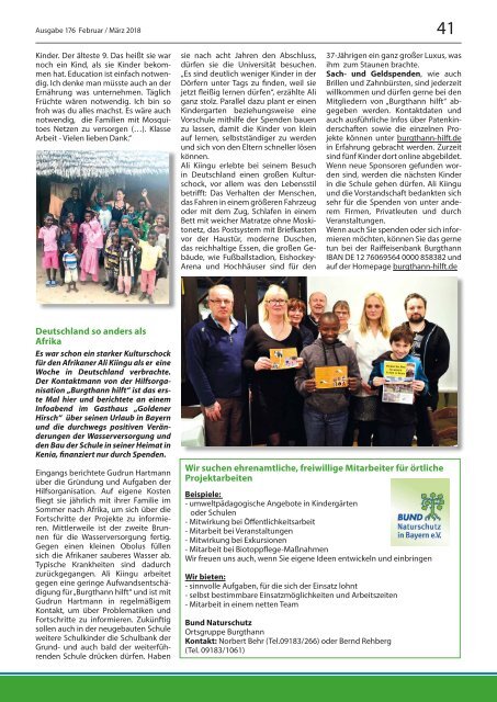 Mitteilungsblatt Gemeinde Burgthann, Ausgabe Februar/März