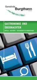 Unterkunfts- und Gastronomiebroschüre Gemeinde Burgthann