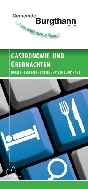 Unterkunfts- und Gastronomiebroschüre Gemeinde Burgthann