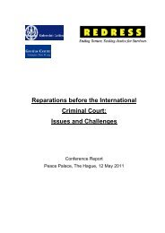 Reparations before the International Criminal Court - Redress