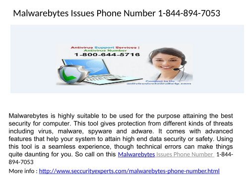 Malwarebytes Technical Issues Phone Number 1-844-894-7053
