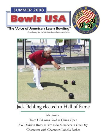 southwest division & club news - United States Lawn Bowls ...