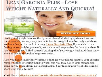  Lean Garcinia Plus - Get slim and attractive body