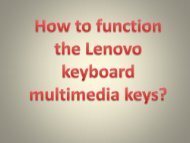 How to function the Lenovo keyboard multimedia keys