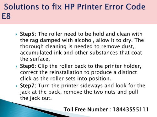 Dial 1-800-576-9647 | How to fix HP Printer Error Code E8