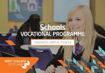 Greenock Vocational Schools Programmes 2018-19