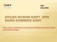 Affiliate network script - Open source ecommerce script