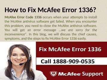Call 1888-909-0535 to Fix McAfee Error Code 1336