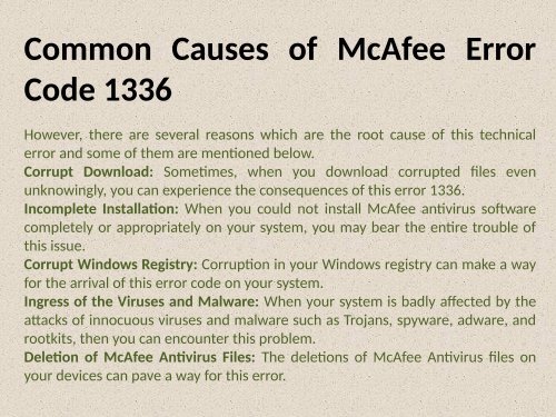 Call 1888-909-0535 to Fix McAfee Error Code 1336