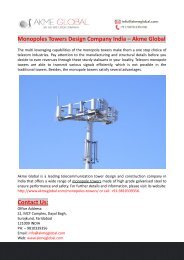 Monopoles Towers Design Company India – Akme Global