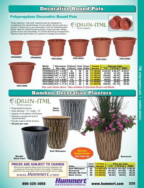 2018-2019 Horticultural Catalog