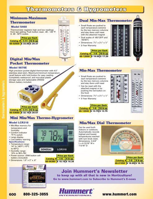 2018-2019 Horticultural Catalog