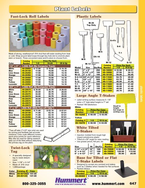 2018-2019 Horticultural Catalog