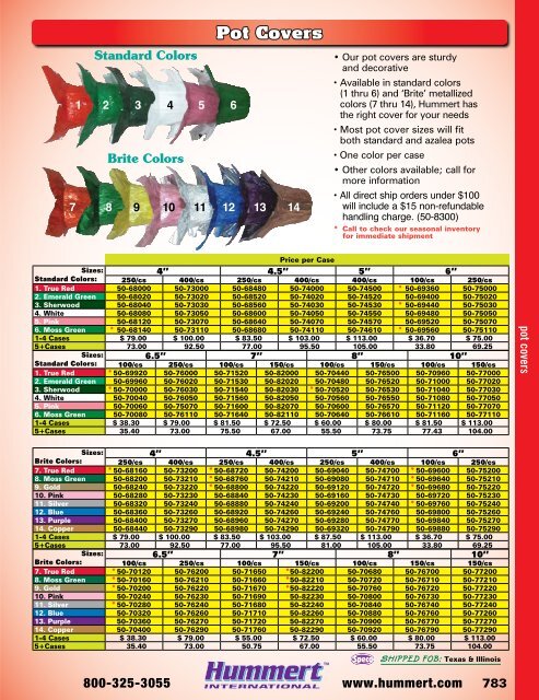 2018-2019 Horticultural Catalog