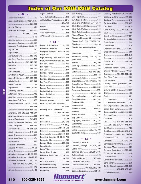 2018-2019 Horticultural Catalog