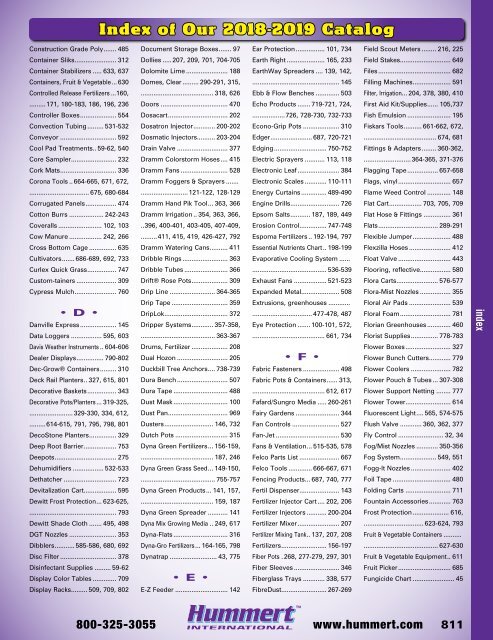 2018-2019 Horticultural Catalog