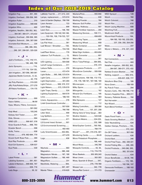 2018-2019 Horticultural Catalog