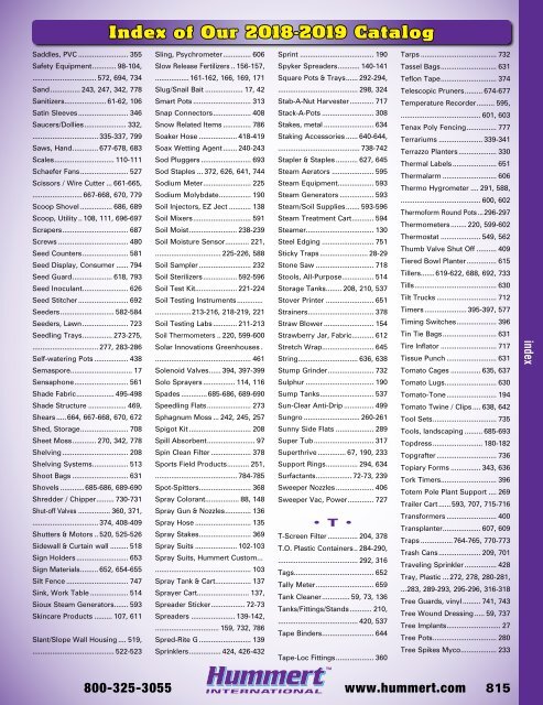 2018-2019 Horticultural Catalog