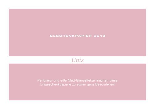 JUNG Geschenkpapier Kollektion 2018