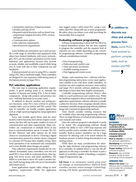 Control Engineering - January 2018 (R) &#039;I&#039;