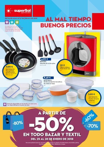 superSol supermercados ofertas bazar del 24 de enero al 27 de febrero 2018