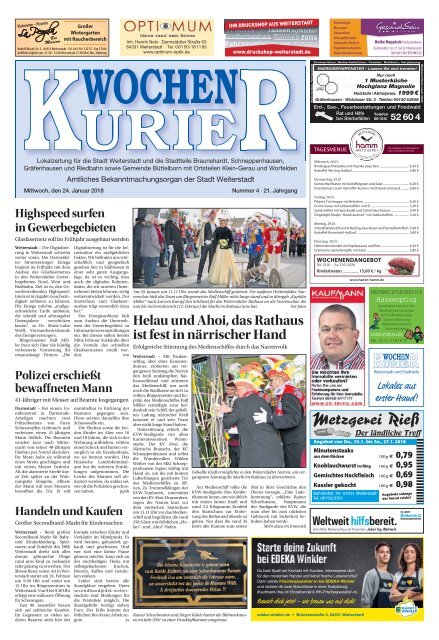 Wochen-Kurier 04/2018 - Lokalzeitung für Weiterstadt und Büttelborn