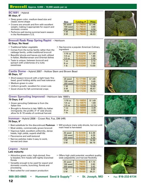 2018 Seed Catalog