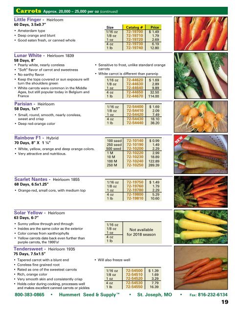 2018 Seed Catalog