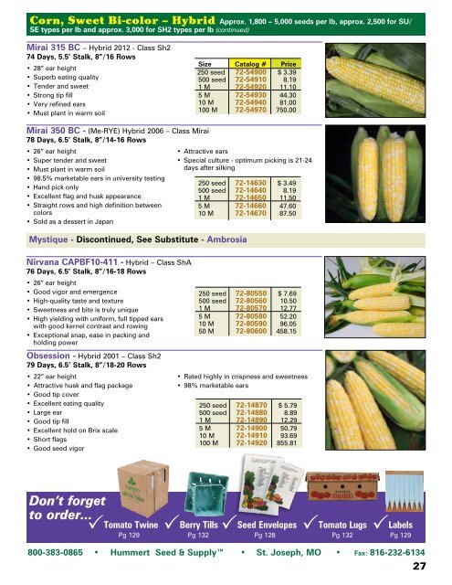 2018 Seed Catalog