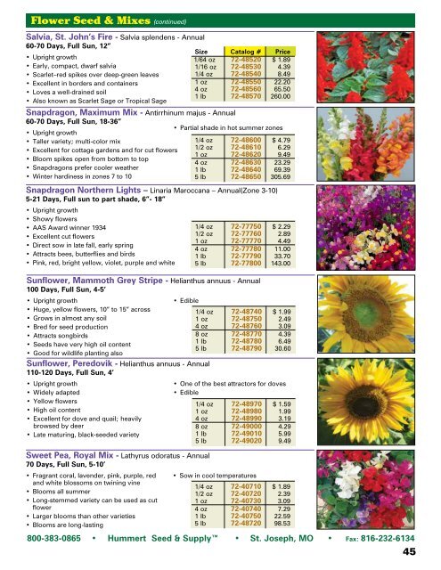 2018 Seed Catalog